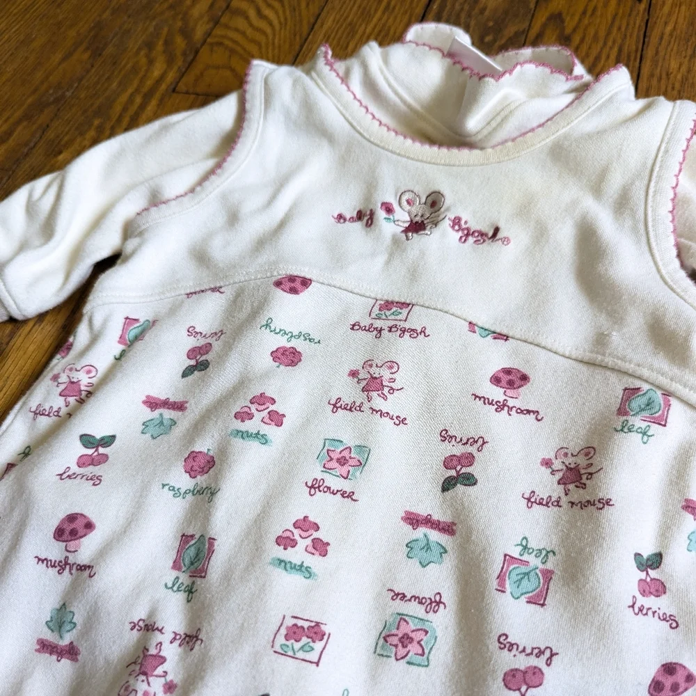 Vintage 90's 00's Oshkosh B'Gosh Baby 2-piece Romper One-Piece Set